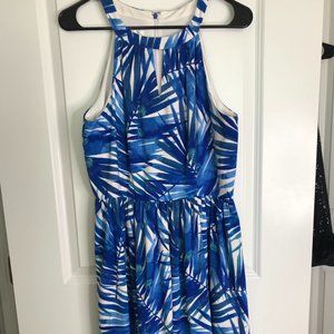 London Times Caribe Palm Halter Dress 10